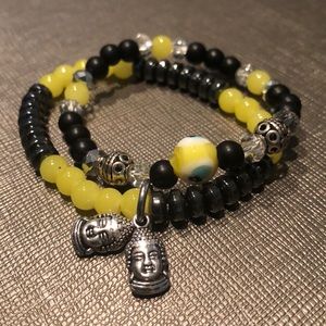 Yellow evil eye bracelet!